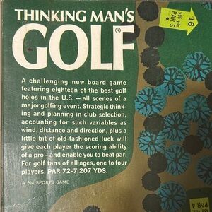 Thinking Man's Golf Board Game from 1966